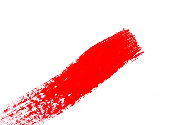 Pintura Vermelha Respingo Papel Branco — Fotografia de Stock