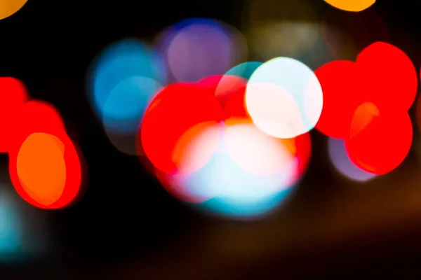 Photo Bokeh Street Trafic Lights Background — Stock Photo, Image