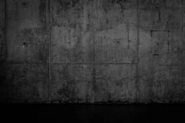 stock image Grungy dark concrete wall and wet floor for background texture