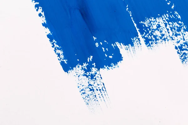 Stroke Kék Festék Ecset Színe Víz Akvarell Elszigetelt Fehér Background — Stock Fotó