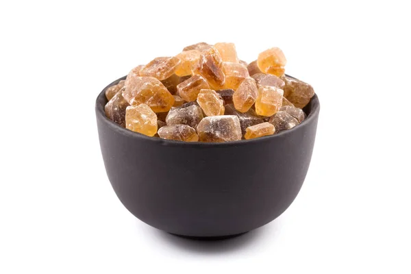 stock image cane sugar in a bowl on a white background