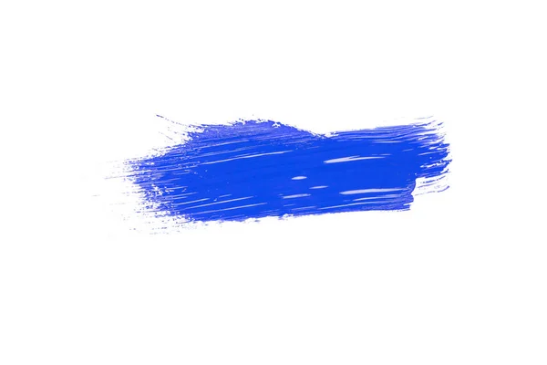 Blue Splash Stroke Paint Brush White Paper Texture Background — ストック写真
