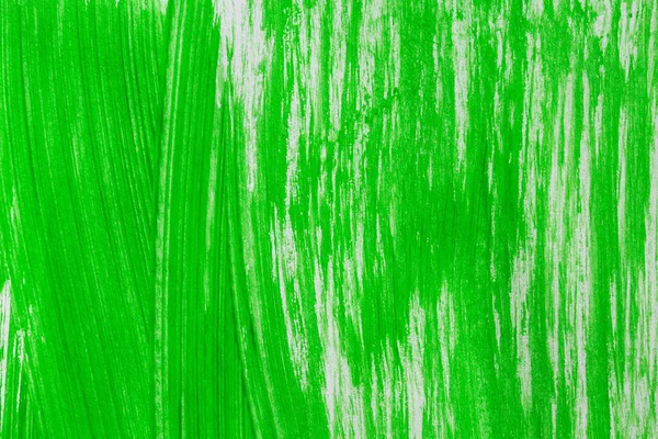 Akryl Zielony Farba Tekstury Tło Ręcznie Pędzel Papierze — Zdjęcie stockowe
