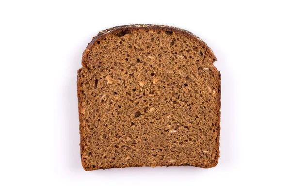Нарезанный Ржаной Хлеб Изолированный Белом Фоне — стоковое фото