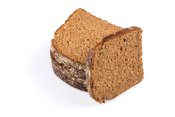 Sliced Rye Bread Isolated White Background — Stock Photo, Image