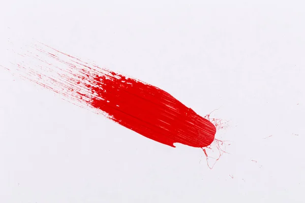 Splash Κόκκινο Χρώμα Λευκό Χαρτί — Φωτογραφία Αρχείου