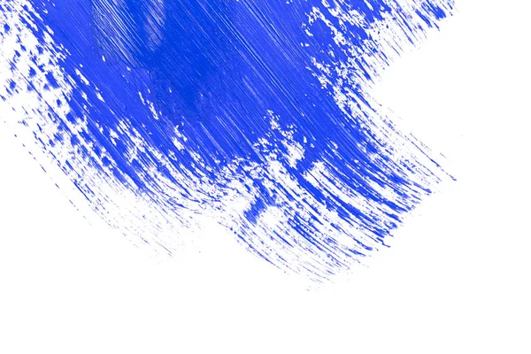 Blue Splash Stroke Paint Brush White Paper Texture Background — Foto de Stock