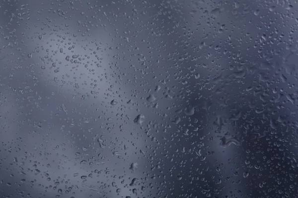 Druppels Regen Glazen Regendruppels Helder Raam — Stockfoto