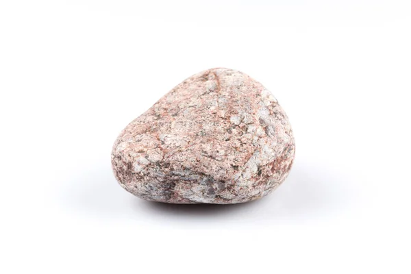 Pedra Granito Isolado Sobre Fundo Branco — Fotografia de Stock