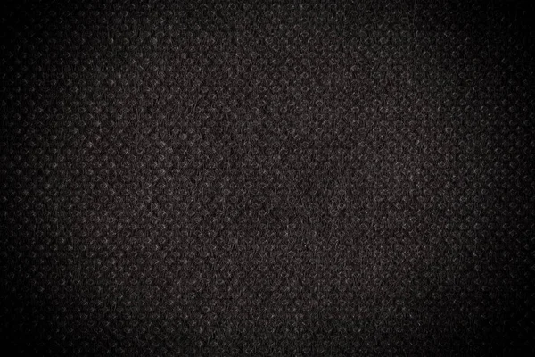 Černá Prostá Látka Textilie Zavřít Snímek — Stock fotografie