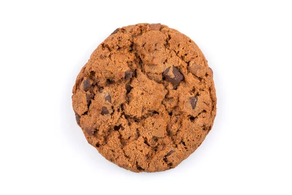 白い背景に隔離されたチョコレートチップクッキー — ストック写真