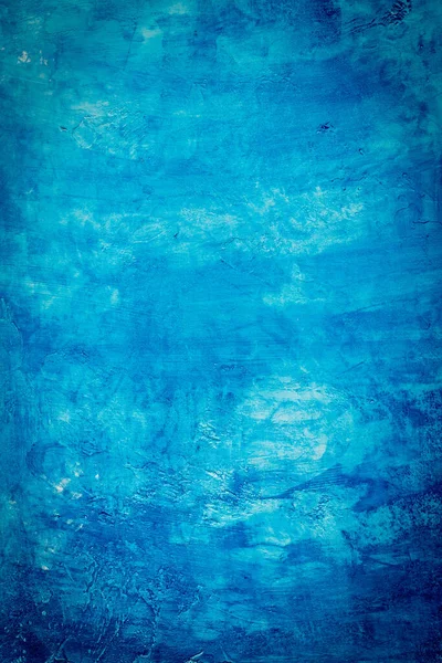 Abstrait Fond Bleu Texture Béton Plâtre Fait Main Mur — Photo