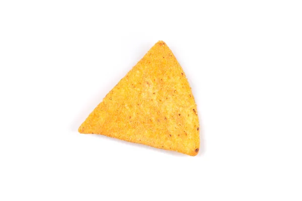 Mexicaanse Maïs Nachos Chips Geïsoleerd Witte Achtergrond — Stockfoto