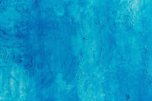 抽象的な青の背景色コンクリートや石膏の手で壁を作った — ストック写真