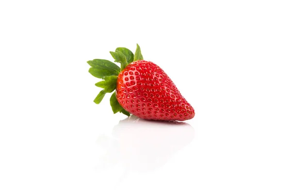 Red Ripe Strawberry Fruits Dark Background — Stock Photo, Image