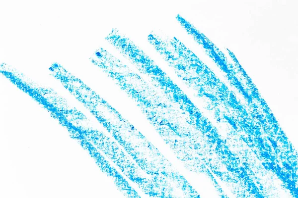 Pastel Boya Kalemleri Mavi Paten Dokusu Arkaplan Beyaz Kağıda Yakın — Stok fotoğraf