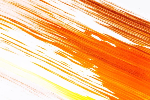 Akryl Pomarańczowy Czerwony Żółty Brązowy Farba Tekstury Tło Ręcznie Pędzel — Zdjęcie stockowe