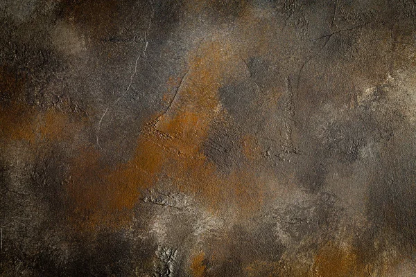 抽象的な茶色のチョコレート金属の背景テクスチャコンクリートや石膏の手は壁を作った — ストック写真