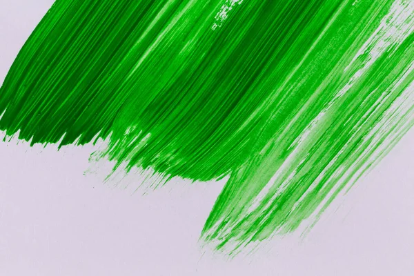Acrílico Verde Pintura Textura Fundo Mão Feito Escova Sobre Papel — Fotografia de Stock