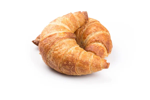 stock image Fresh and tasty croissant over white background