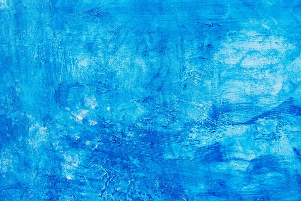 Abstracte Blauwe Achtergrond Textuur Beton Gips Handgemaakte Muur — Stockfoto
