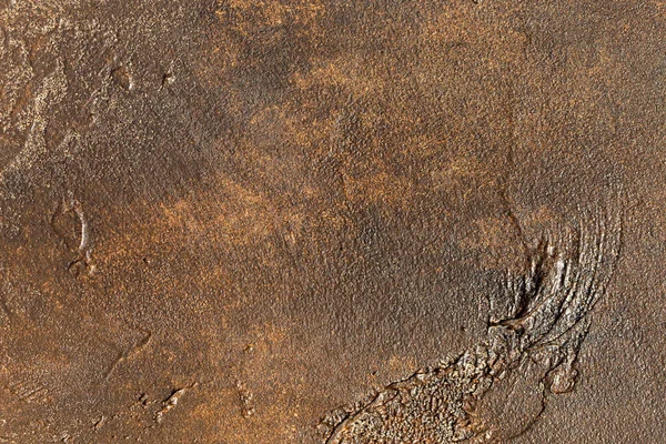 Abstracte Bruine Chocolade Metallic Achtergrond Textuur Beton Gips Hand Gemaakte — Stockfoto