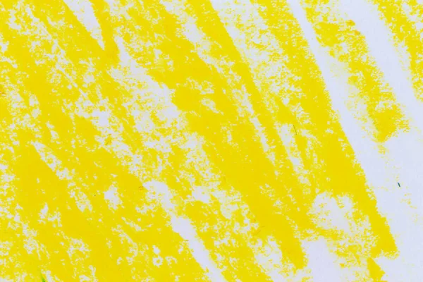 Amarelo Branco Skatch Lápis Cera Traços Textura Fundo — Fotografia de Stock