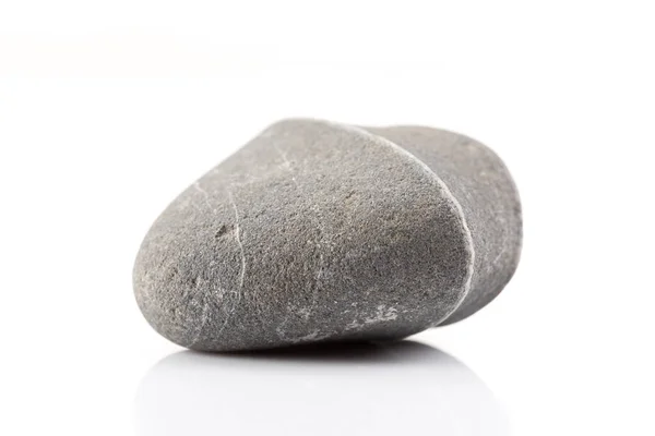 Zen Stone Isolated White Background Reflection — Stock Photo, Image