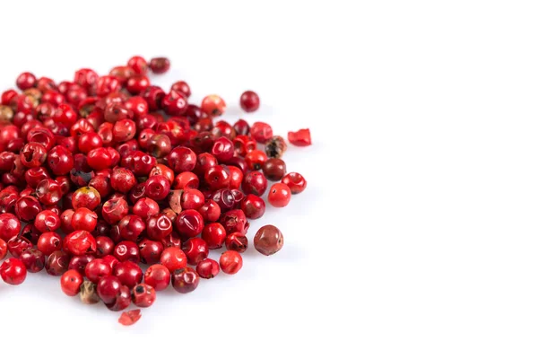 Pepper Red Peppercorns Isolated White Background — Stock Photo, Image