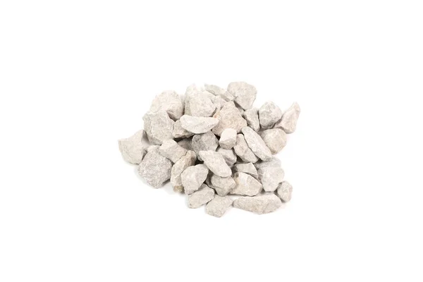 Stock image Pale of crushed stone isolated on white background