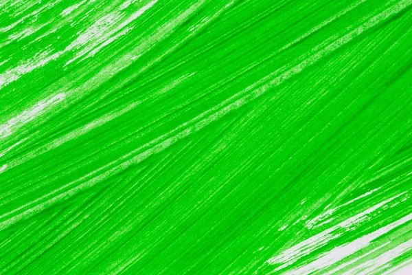 Acryl Groene Verf Textuur Achtergrond Handgemaakte Borstel Papier — Stockfoto