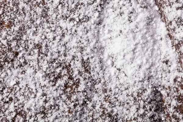 Κέικ Σοκολάτας Ζάχαρη Σκόνη Κλείνω Σουτ Μακροεντολή — Φωτογραφία Αρχείου