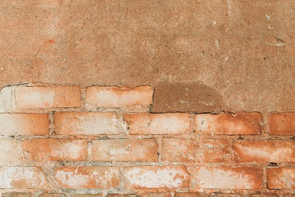 Texture Fond Mur Briques Avec Plâtre Fissuré — Photo
