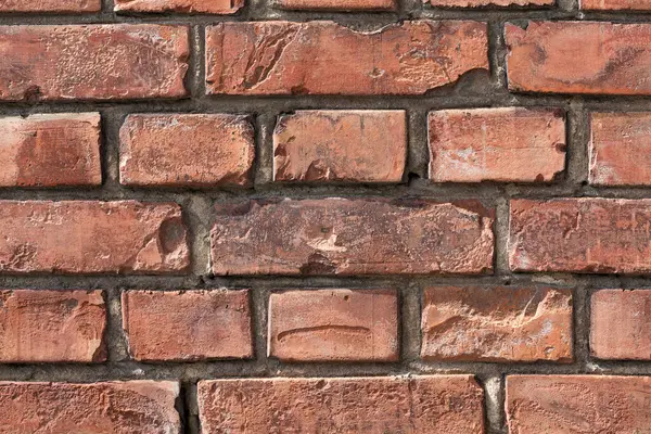 Abstrakt Grungy Konsistens Tegelvägg Närbild — Stockfoto