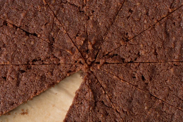 Frisch Gebackener Dunkler Schokoladenkuchen Nahaufnahme — Stockfoto