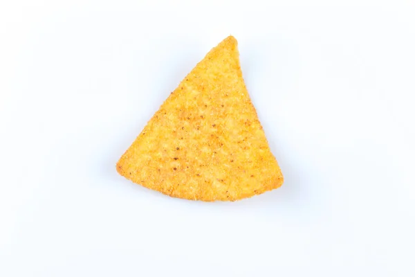 Mexikanska Majs Nachos Chips Isolerade Vit Bakgrund — Stockfoto