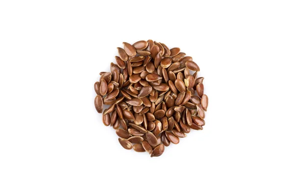 Семена Льна Белом Фоне — стоковое фото