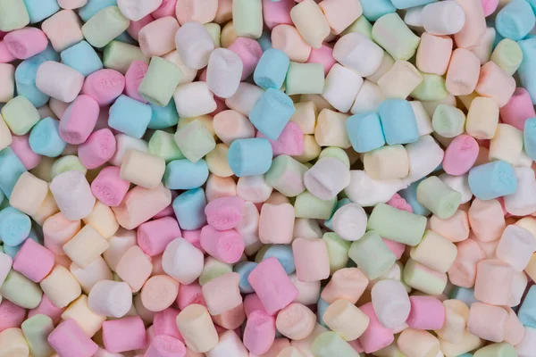 Colorful Marshmallows Background Macro Fluffy Marshmallows Texture Close — Stock Photo, Image