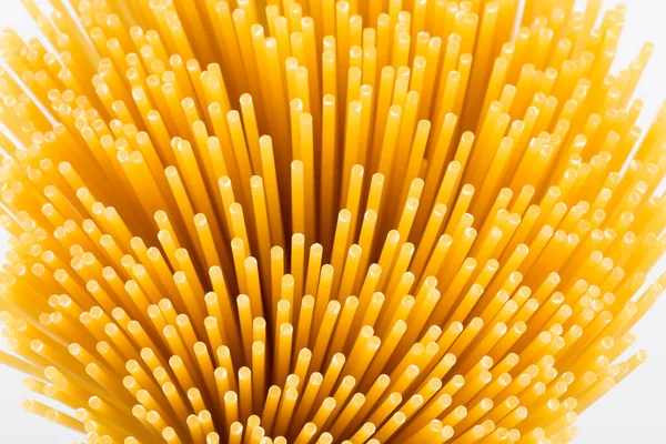 Pasta Cruda Spaghetti Maccheroni Isolati Fondo Bianco — Foto Stock