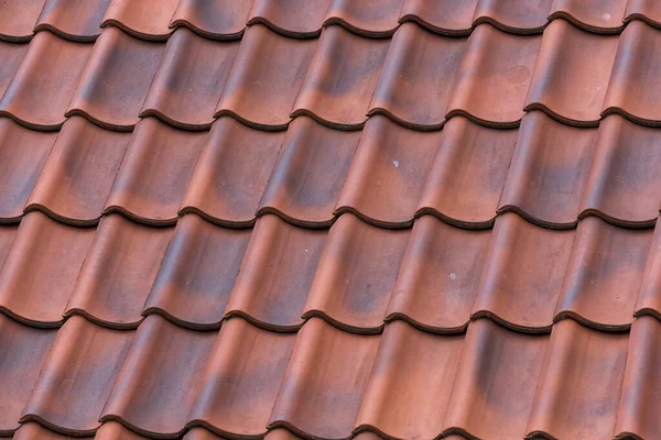 Červené Dlaždice Střecha Pozadí Textury Domu — Stock fotografie