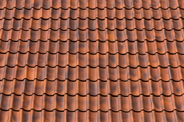 Червона Плитка Даху Текстура Фону Будинку — стокове фото