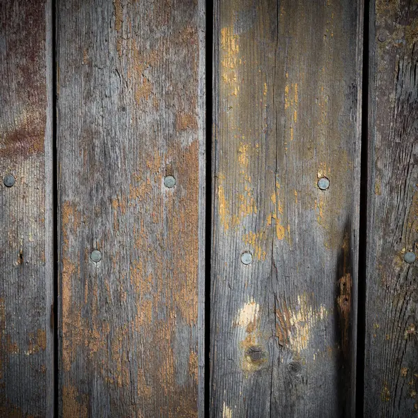 Perfekt Beleuchteter Holzhintergrund Mit Verwittertem Holz Und Rostigen Nägeln — Stockfoto