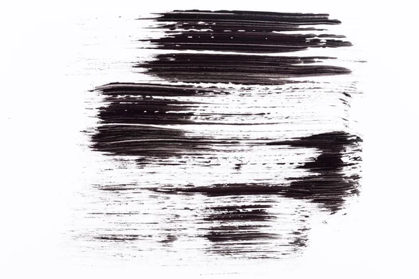 Чорна Фарба Ізольована Фоні Білого Паперу — стокове фото