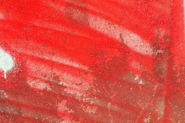墙上有条纹的红色油漆 — 图库照片