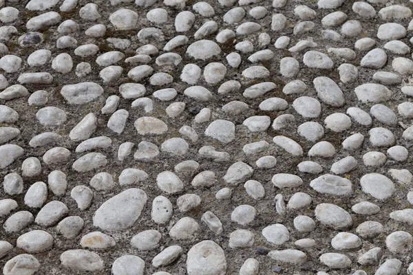 制成的小石子地板路 — 图库照片