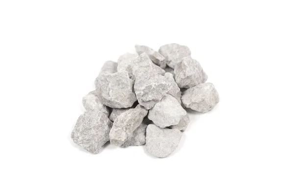 Pale Crushed Stone Isolated White Background — Stock Photo, Image