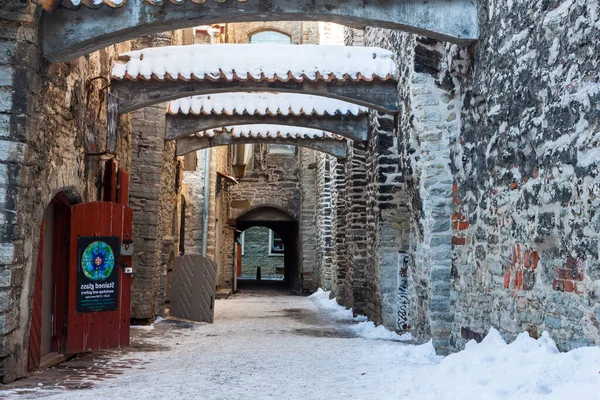 Estonya Eski Tallinn Sokaklarında — Stok fotoğraf