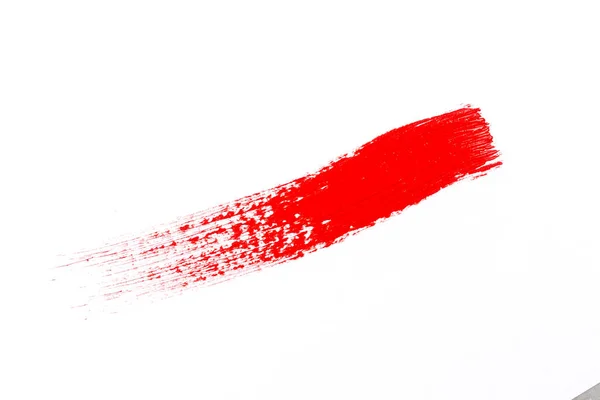 stock image Red paint splash on a white paper