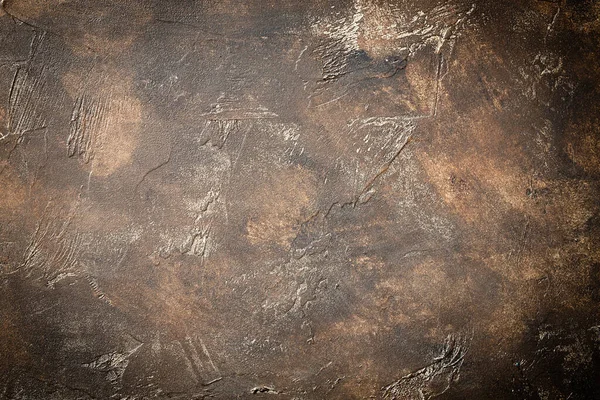 抽象的な茶色のチョコレート金属の背景テクスチャコンクリートや石膏の手は壁を作った — ストック写真