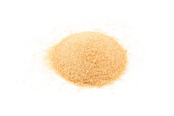 Crystals Cane Brown Sugar Isolated White Background — Stock Photo, Image